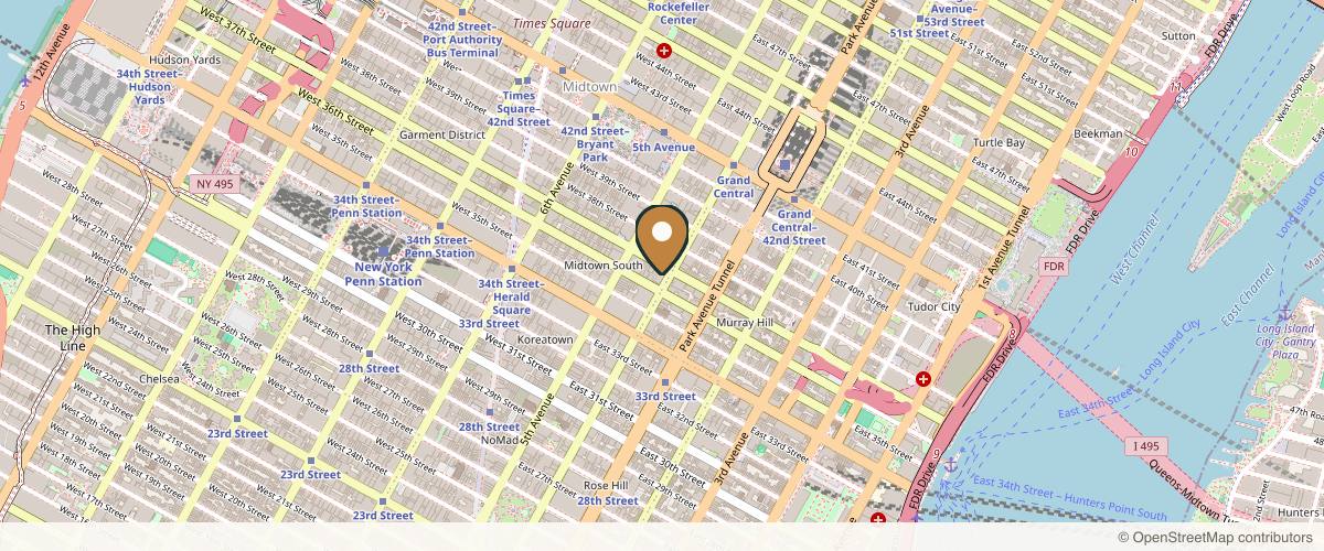 Map showing the exact location of Manhattan Medspa at 220 Madison Ave Penthouse C, New York, NY 10016, USA