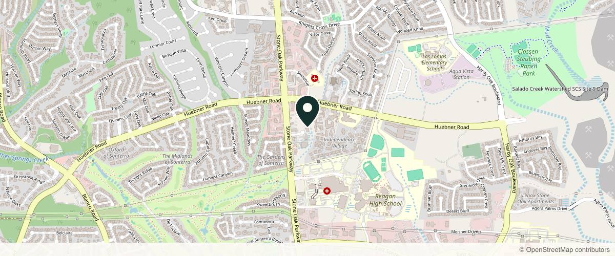 Map showing the exact location of Marcos Medical Aesthetics & Wellness at 503 Med Ct #102, San Antonio, TX 78258, USA