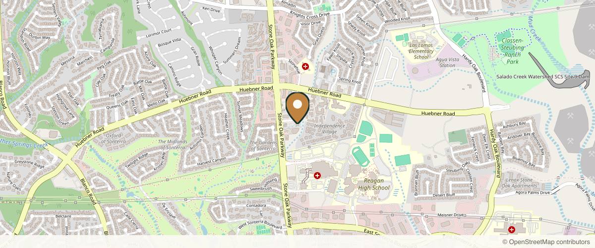 Map showing the exact location of Marcos Medical Care at 510 Med Ct, San Antonio, TX 78258, USA