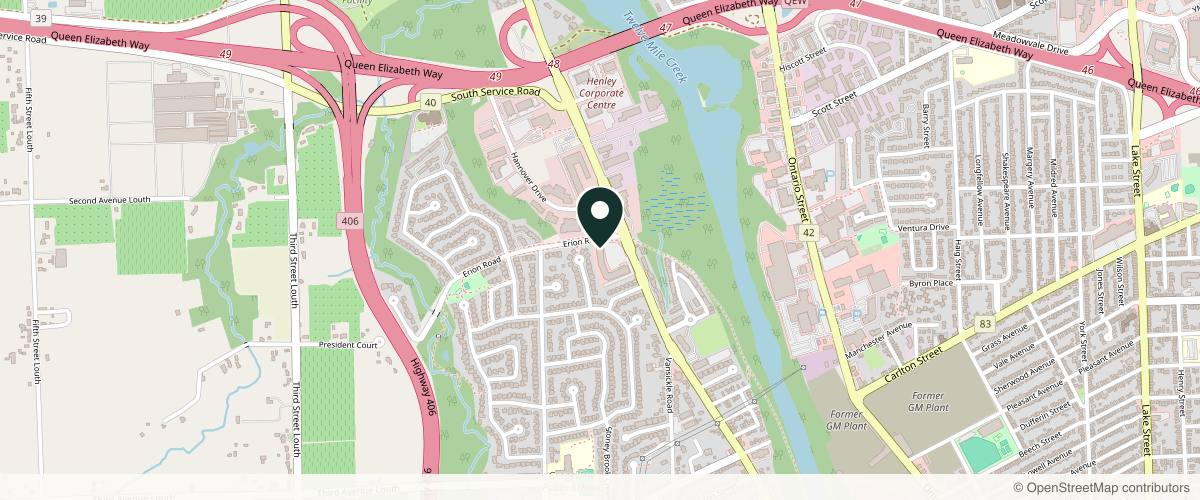 Map showing the exact location of Martindale Medispa at 211 Martindale Rd, St. Catharines, ON L2S 3V7, Canada