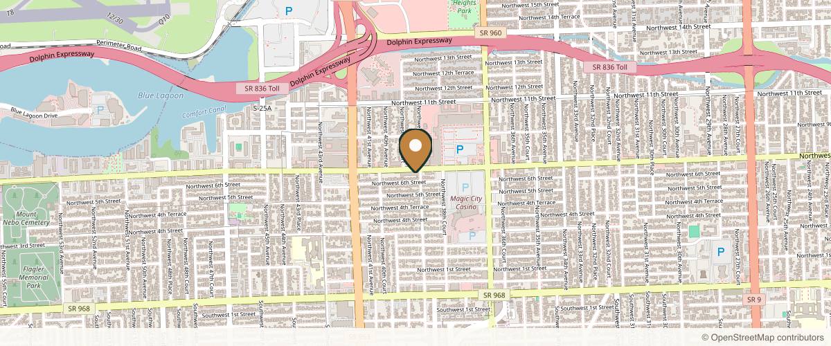 Map showing the exact location of Master Face Med Spa at 3906 NW 7th St, Miami, FL 33126, USA