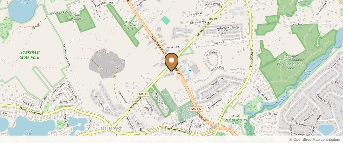 Map showing the exact location of MD Esthetics Cape Cod at 1421 Orleans-Harwich Rd, Harwich, MA 02645, USA