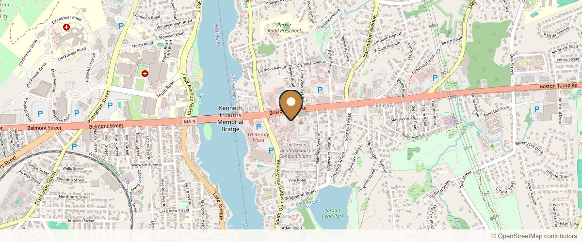 Map showing the exact location of MD Esthetics Shrewsbury at 100 Boston Tpke, Shrewsbury, MA 01545, USA