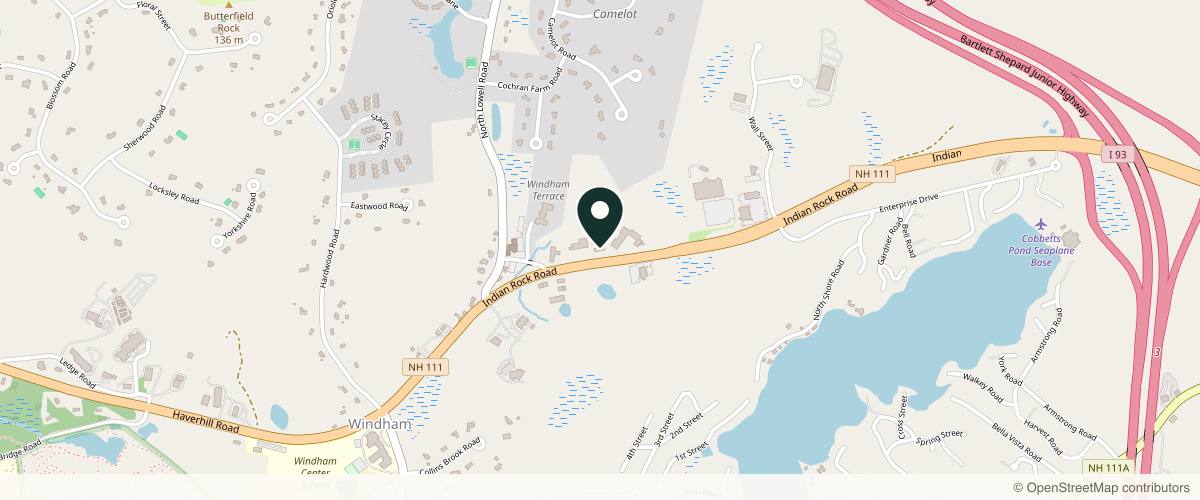 Map showing the exact location of MD Esthetics Windham at 29 Indian Rock Rd Fl 2, Windham, NH 03087, USA