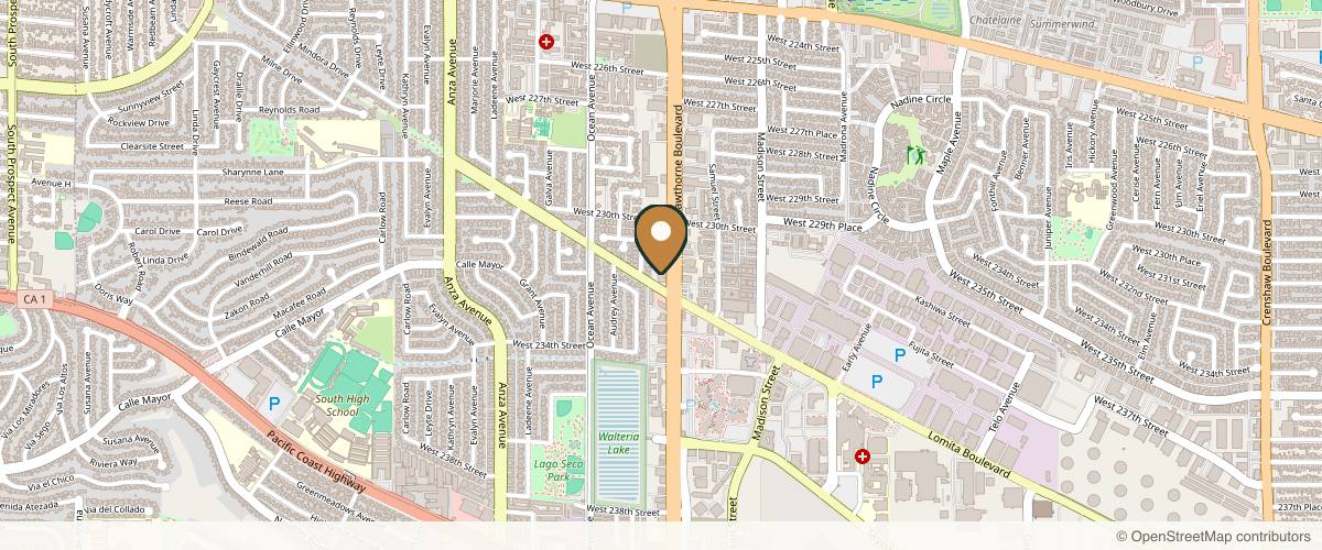 Map showing the exact location of MDS Medical Spa at 23133 Hawthorne Blvd #102, Torrance, CA 90505, USA