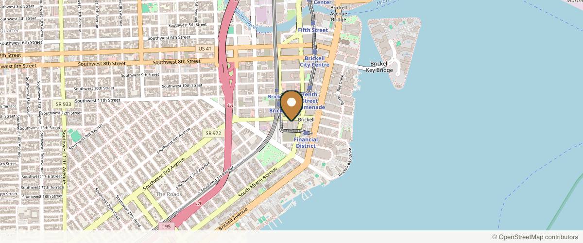 Map showing the exact location of MDW Aesthetics Miami at 40 SW 13th St Ste 1001, Miami, FL 33130, USA
