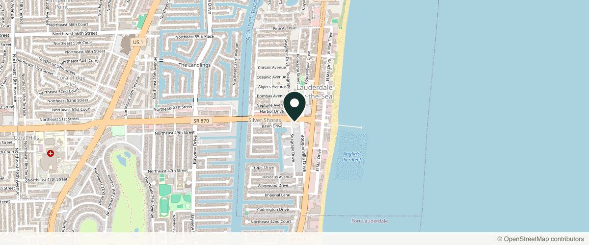 Map showing the exact location of Med Aesthetics Miami at Lauderdale By The Sea at 222 Commercial Blvd Ste 200 202, Lauderdale-By-The-Sea, FL 33308, USA