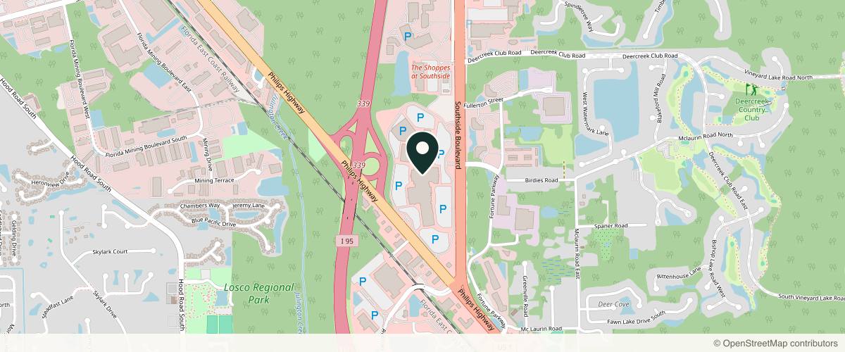 Map showing the exact location of Med Spa by Voupre at 10300 Southside Blvd, Jacksonville, FL 32256, USA