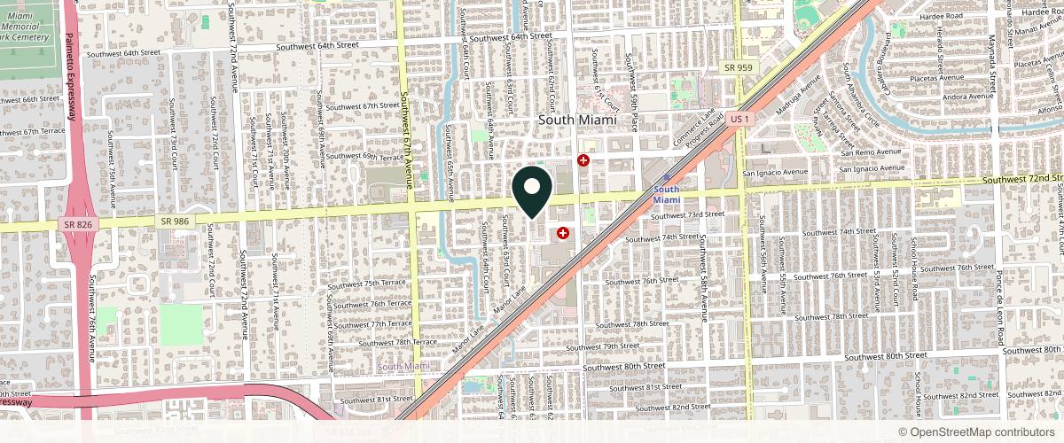 Map showing the exact location of Med Therapy & Spa Inc Wellness & MedSpa Miami at 7241 SW 63rd Ave Suite 201, South Miami, FL 33143, USA