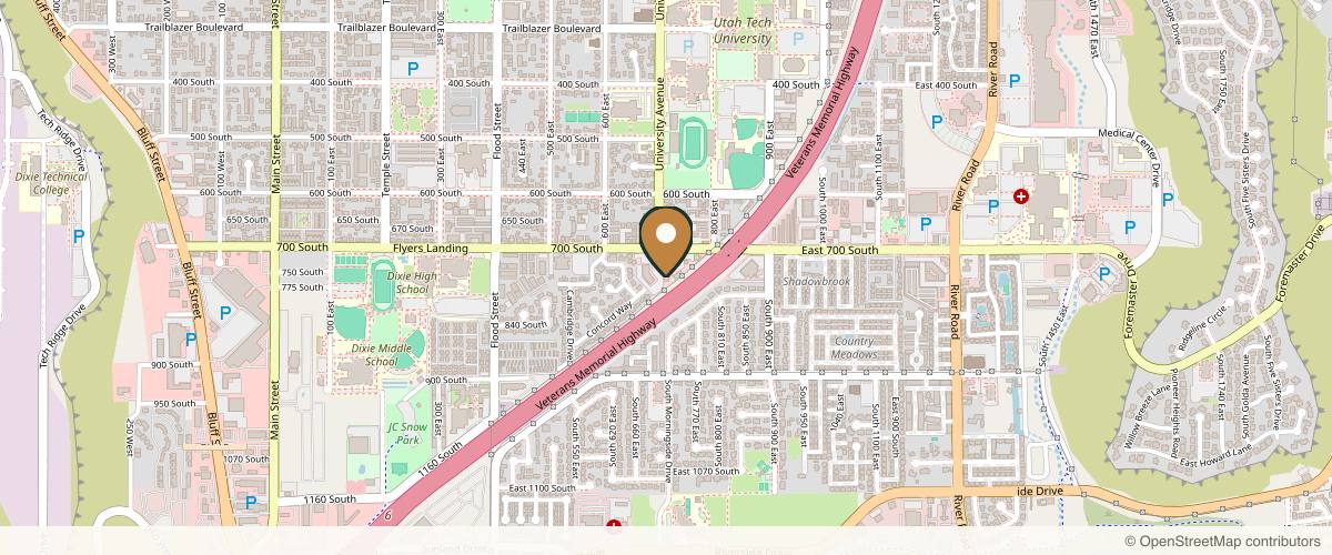 Map showing the exact location of Medical Aesthetic Art Institute at 640 E 700 S #10D, St. George, UT 84770, USA
