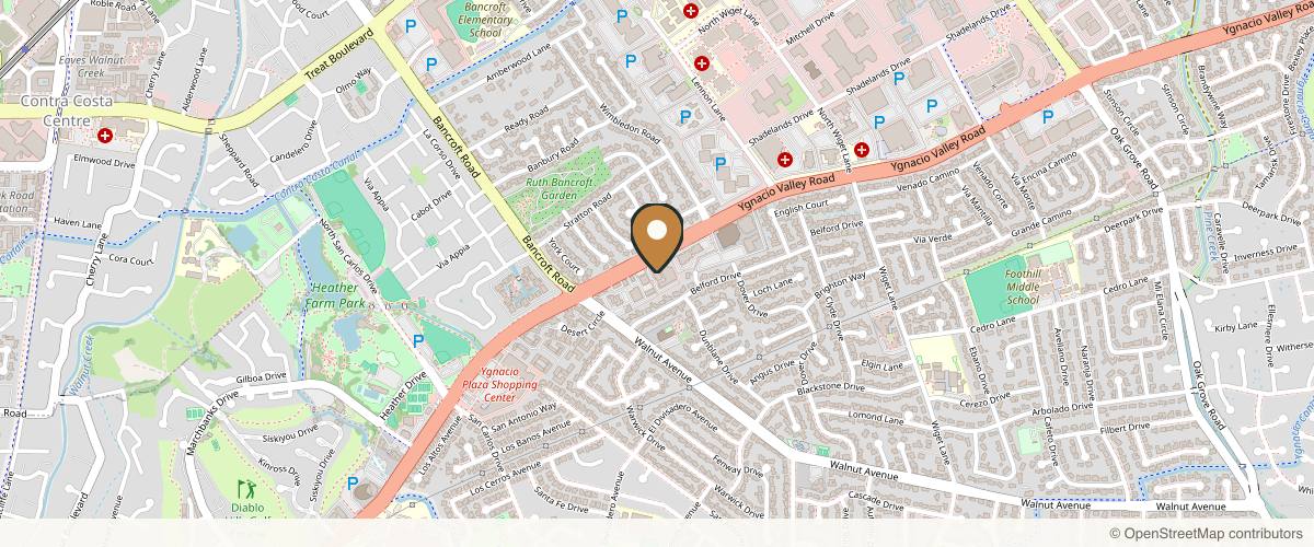Map showing the exact location of Medical Aesthetics & Laser: Safoora Zaka, MD at 2161 Ygnacio Valley Rd #220, Walnut Creek, CA 94598, USA