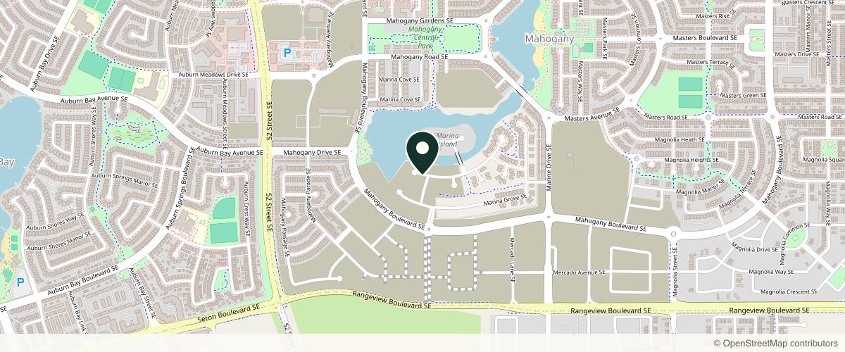 Map showing the exact location of Medical Aesthetics by Jessica at 147 Marina Bay SE, Calgary, AB T3M 4E5, Canada