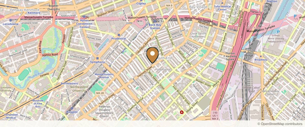 Map showing the exact location of Medical Aesthetics on Tremont at 655 Tremont St c2, Boston, MA 02118, USA