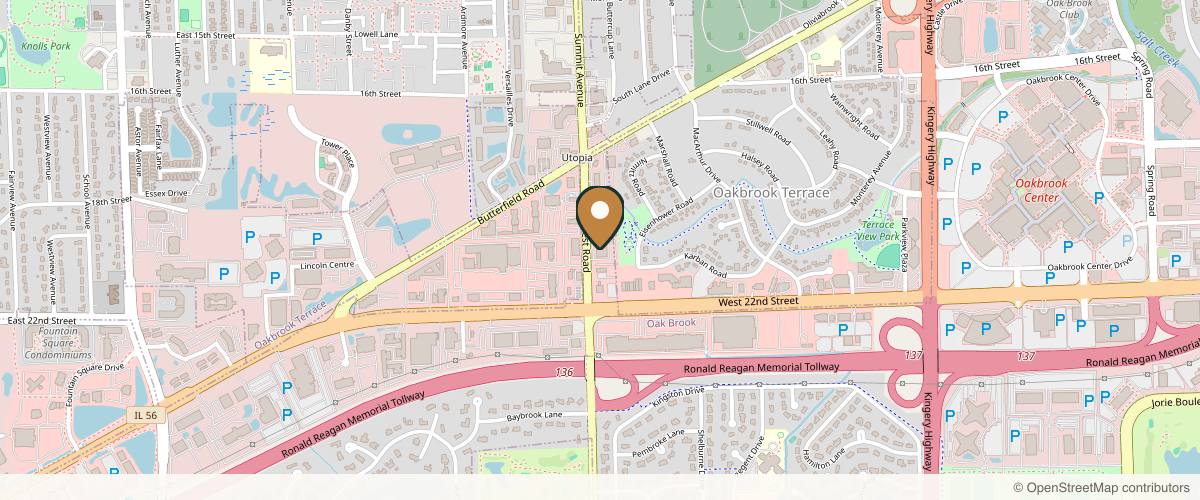 Map showing the exact location of Medical & Beauty Care Clinic at 2021 Midwest Rd #302, Oak Brook, IL 60523, USA