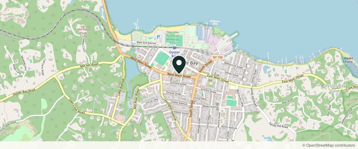 Map showing the exact location of Medical Esthetics and Wellness at 68 W Main St, Oyster Bay, NY 11771, USA