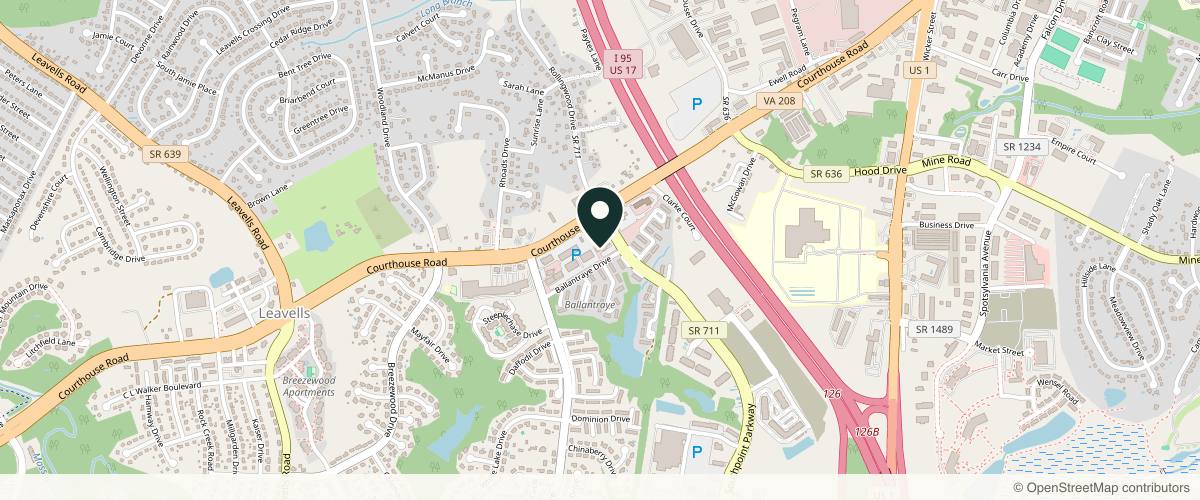 Map showing the exact location of Medical Massage Clinic at 10500 Wakeman Dr #500, Fredericksburg, VA 22407, USA