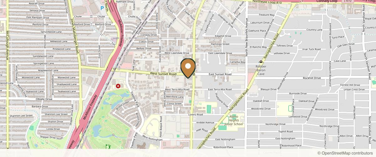 Map showing the exact location of MEDICTECH SPA - MED SPA at 7959 Broadway Ste 400, San Antonio, TX 78209, USA