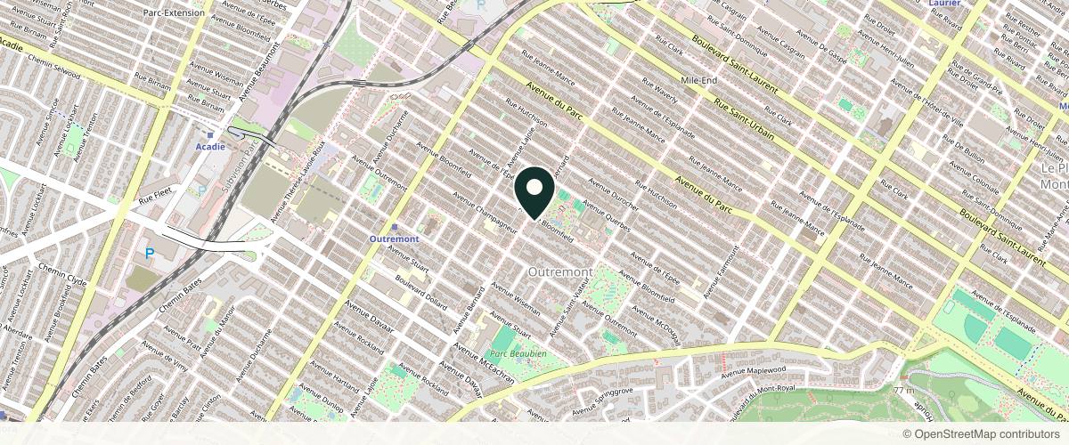 Map showing the exact location of MEDIX at 1220 Av. Bernard Unit 16, Montréal, QC H2V 1V6, Canada
