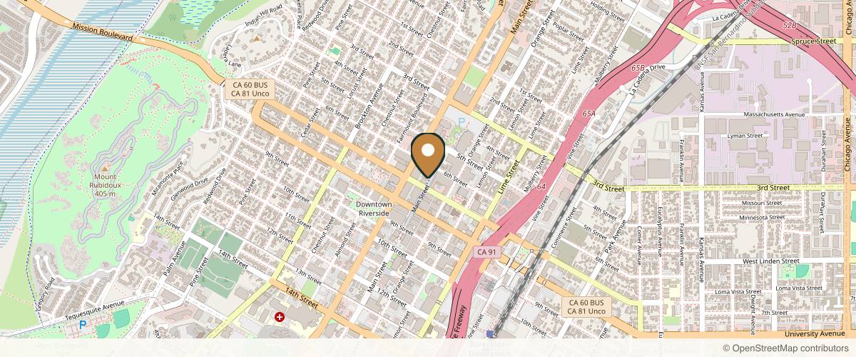 Map showing the exact location of MedSkinEssentials at 3663 Main St Ste C, Riverside, CA 92501, USA