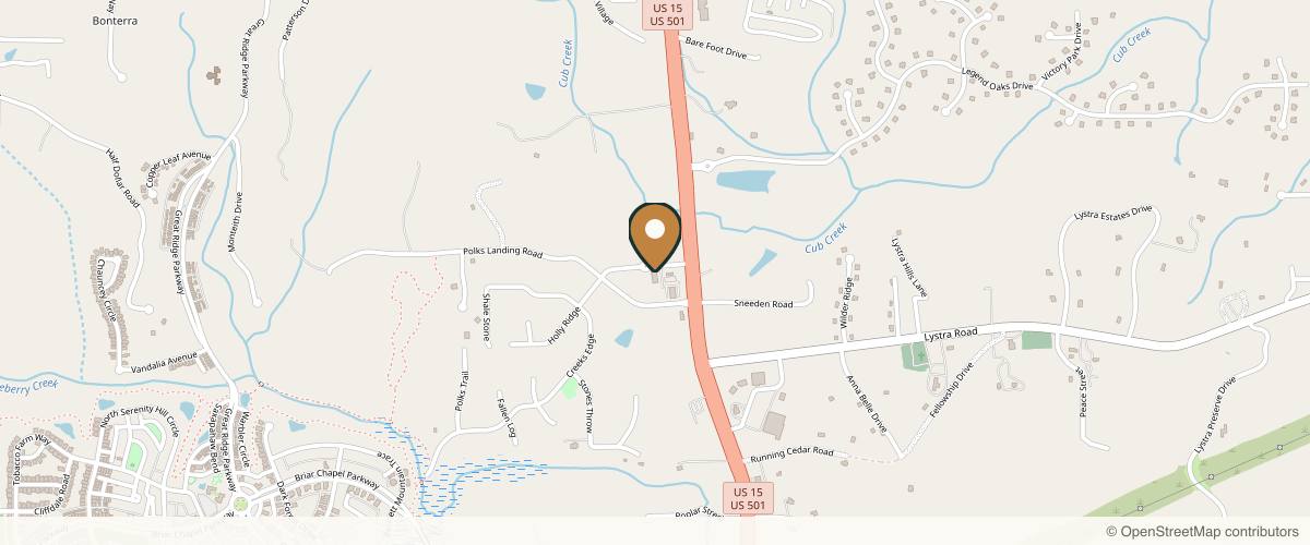 Map showing the exact location of MedSpa 501 at 69 Knox Wy #108, Chapel Hill, NC 27516, USA