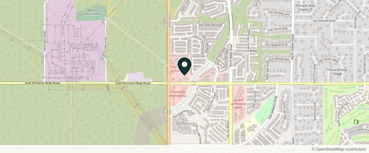 Map showing the exact location of MedSpa MANGO at 23425 N Scottsdale Rd A103, Scottsdale, AZ 85255, USA