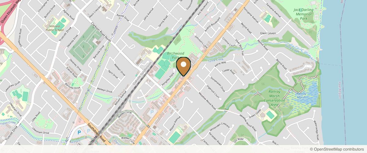 Map showing the exact location of MedSpa Mississauga: New You Centre at 1651 Lakeshore Rd W, Mississauga, ON L5J 1J4, Canada