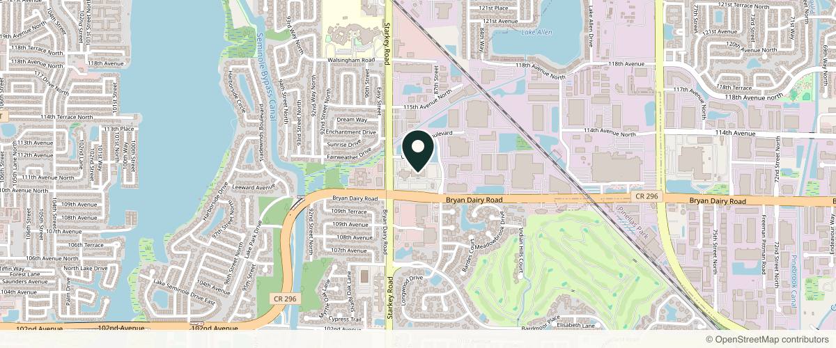 Map showing the exact location of Meira Dermatology at 8839 Bryan Dairy Rd #115, Largo, FL 33777, USA