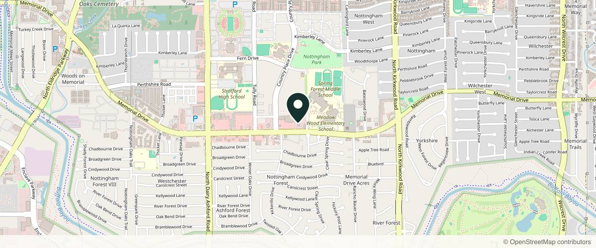 Map showing the exact location of Melissa Gibbens Aesthetics and Wellness at 14340 Memorial Dr Ste. 300, Houston, TX 77079, USA
