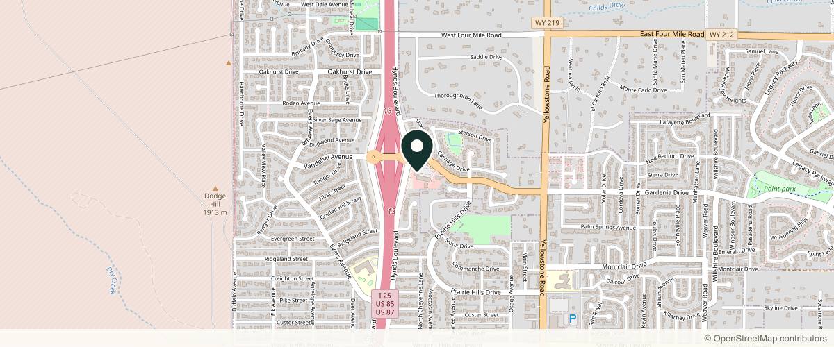 Map showing the exact location of Melt Medspa at 459 Vandehei Ave Ste 70, Cheyenne, WY 82009, USA