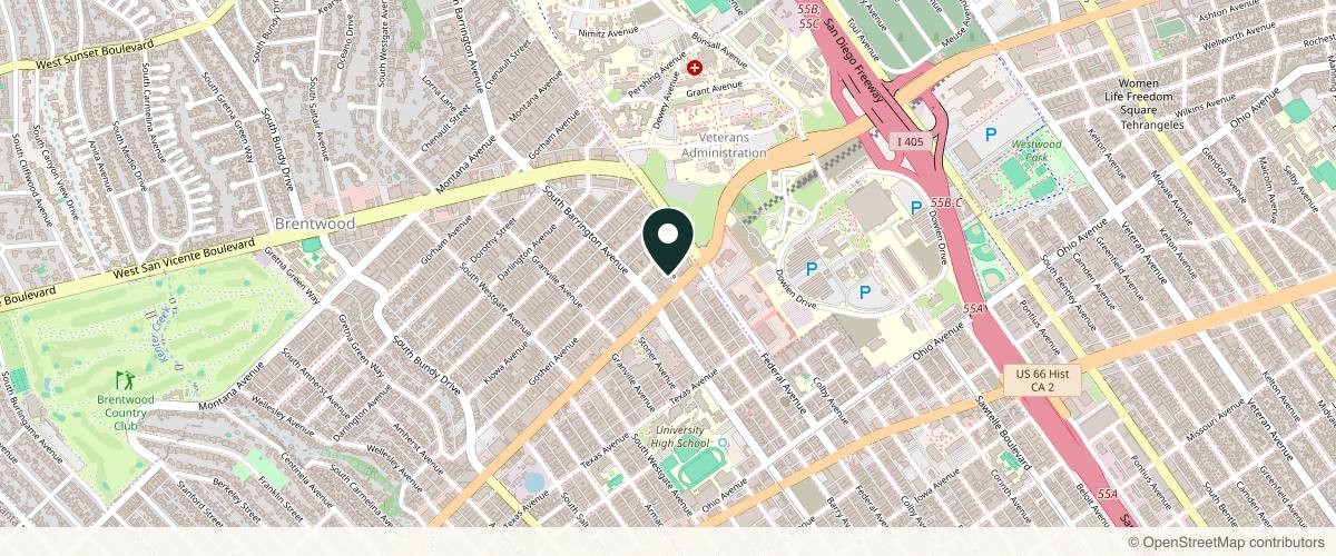 Map showing the exact location of Metropolis Dermatology | Brentwood at 11645 Wilshire Blvd #900, Los Angeles, CA 90025, USA