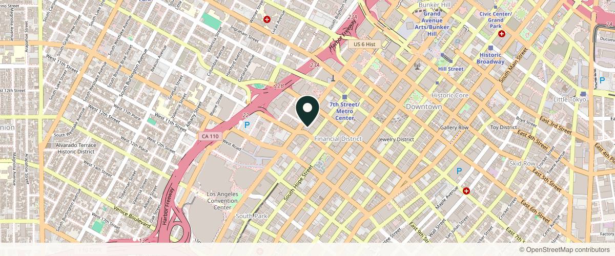 Map showing the exact location of Metropolis Dermatology | DTLA at 888 S Figueroa St Ste 1050, Los Angeles, CA 90017