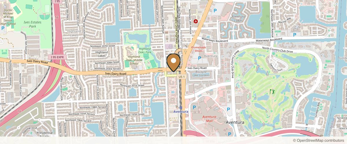 Map showing the exact location of Miami Aesthetic Institute at 20200 W Dixie Hwy Ste 808c, Miami, FL 33180, USA