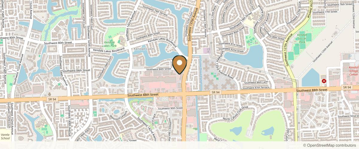 Map showing the exact location of Miami Aesthetic Specialists at 13720 SW 84th St, Miami, FL 33183, USA