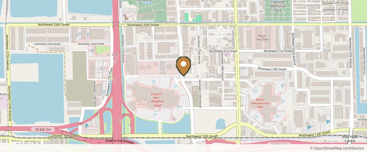Map showing the exact location of Miami Elegance Medspa at 1701 NW 112th Ave Ste 107, Miami, FL 33172, USA