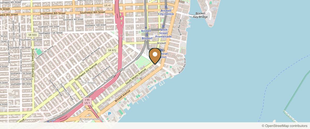 Map showing the exact location of Miami Skin Spa at 1501 S Miami Ave #201, Miami, FL 33129