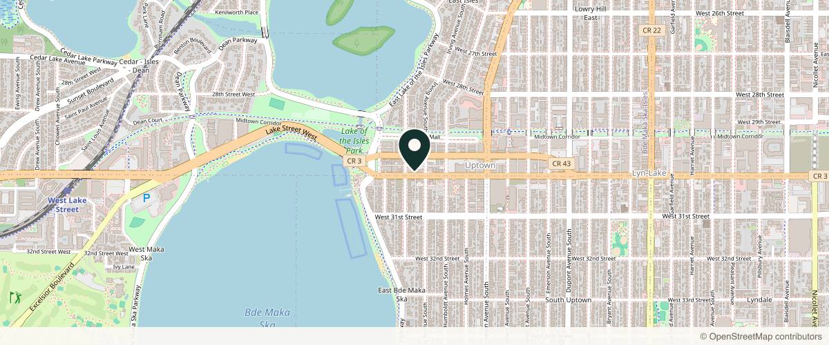 Map showing the exact location of Michelle Aesthetics at 1620 W Lake St, Minneapolis, MN 55408, USA