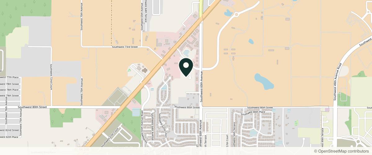 Map showing the exact location of Midstate Skin Institute - Jasmine Park at 7648 SW 61st Ave Suite 100, Ocala, FL 34476