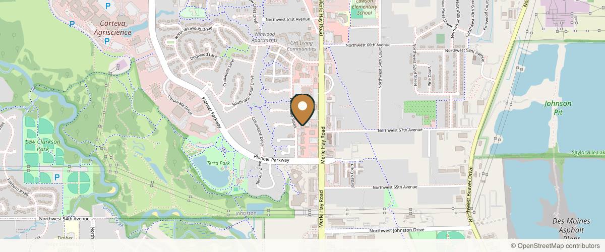 Map showing the exact location of Midwest Aesthetics Nurse Cindy, LLC at 5731 Greendale Rd Ste 109, Johnston, IA 50131, USA