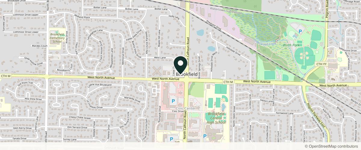 Map showing the exact location of Milwaukee Laser & Body Aesthetics at 17280 W North Ave #200, Brookfield, WI 53045, USA