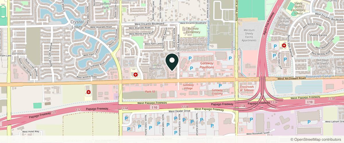 Map showing the exact location of MiraMe Medical & Regenerative Aesthetics at 10320 W McDowell Rd Bldg E, Suite 5013, Avondale, AZ 85392, USA