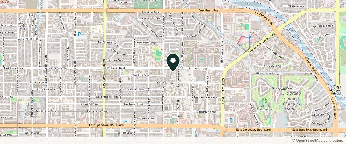 Map showing the exact location of MK Aesthetics & Wellness at 5956 E Pima St Unit 120, Tucson, AZ 85712, USA