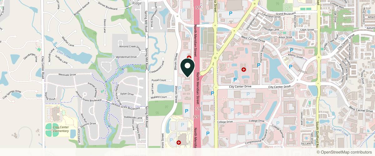 Map showing the exact location of MK Dermatology at 12174 N Meridian St Ste 210, Carmel, IN 46032