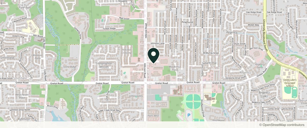 Map showing the exact location of Mobile Dermatology at 6163 Omni Park Dr, Mobile, AL 36609