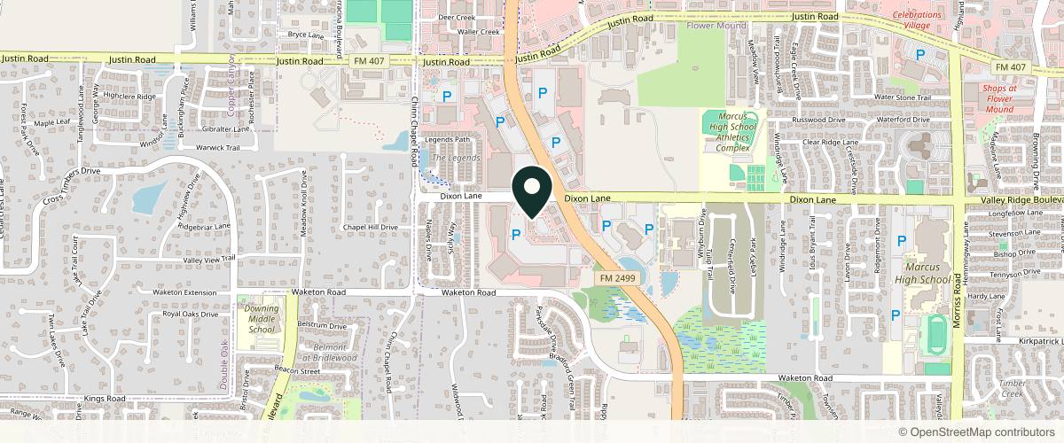 Map showing the exact location of Mod Facial at 5801 Long Prairie Rd #860, Flower Mound, TX 75028, USA