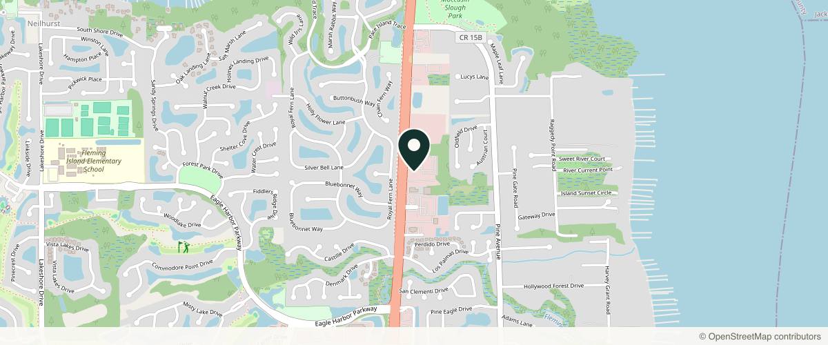 Map showing the exact location of Modern Aesthetic Centers - Fleming Island at 4575 US-17 Ste 340, Fleming Island, FL 32003, USA