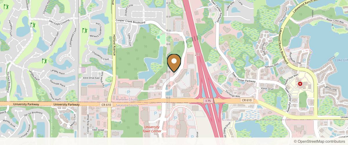 Map showing the exact location of Modern Image Aesthetics & Wellness at 8480 Cooper Creek Blvd #102, University Park, FL 34201, USA