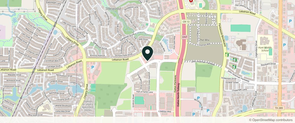 Map showing the exact location of Modern Skin Med Spa at 6560 John Hickman Pkwy Ste 300, Frisco, TX 75034, USA