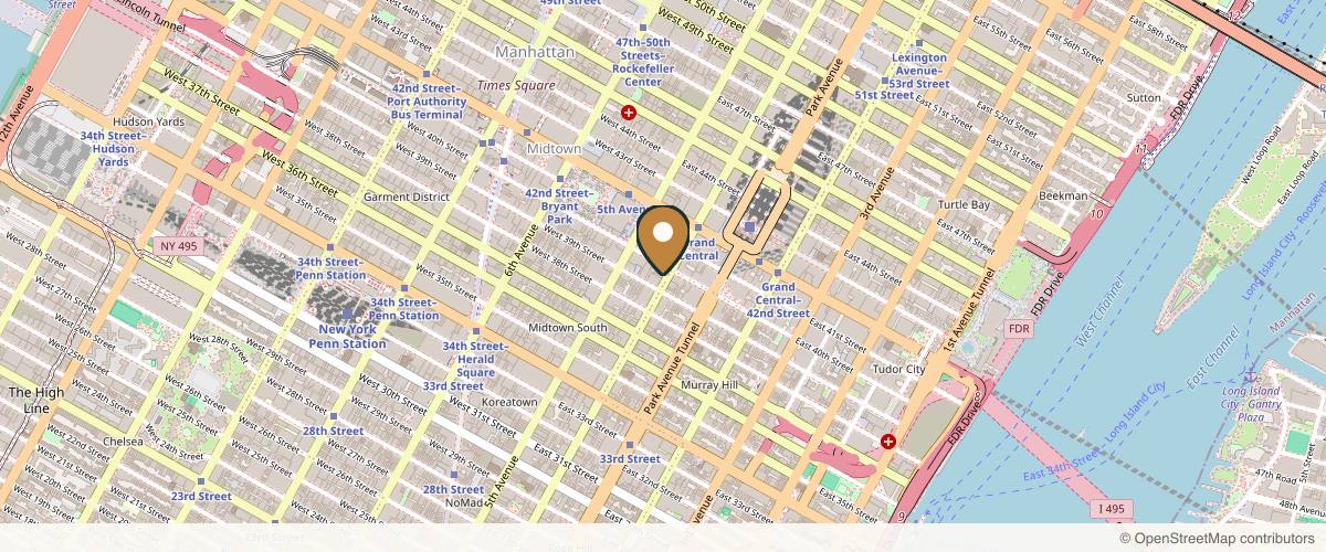 Map showing the exact location of Modify MedSpa - Suite 504 at 274 Madison Ave Suite 504, New York, NY 10016, USA