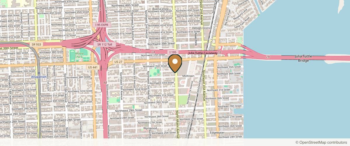 Map showing the exact location of Monaco MedSpa at 2930 NE 2nd Ct, Miami, FL 33137