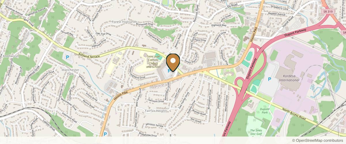 Map showing the exact location of Monarch Beauty Aesthetics at 3905 Hixson Pike Ste 113, Chattanooga, TN 37415, USA